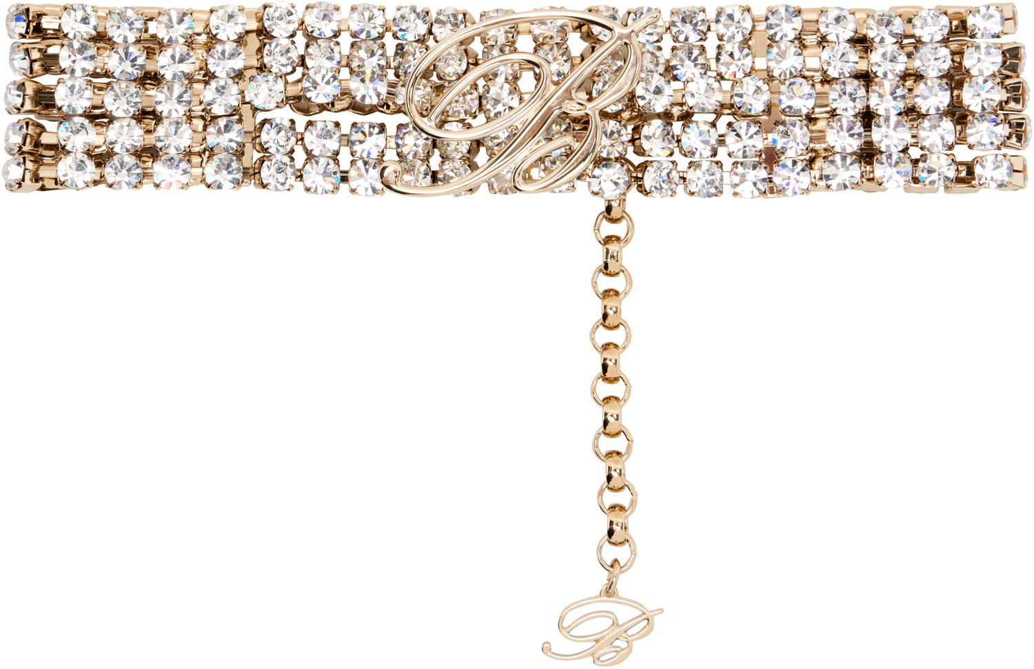 Náramok Blumarine Blumarine Rhinestone 'B' Choker Metalická | P522W325A, 0
