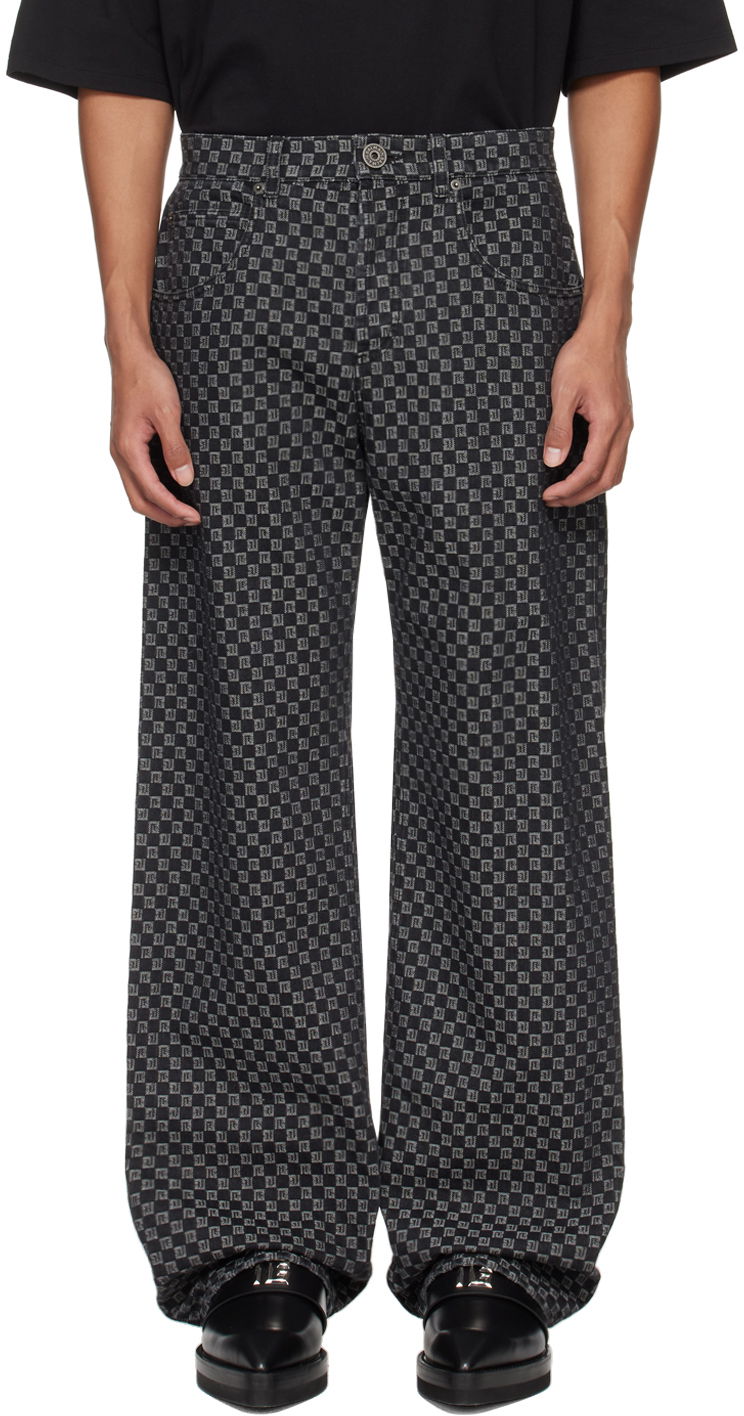 Džínsy Balmain Monogram Jeans Čierna | CH1ML063DE17, 0