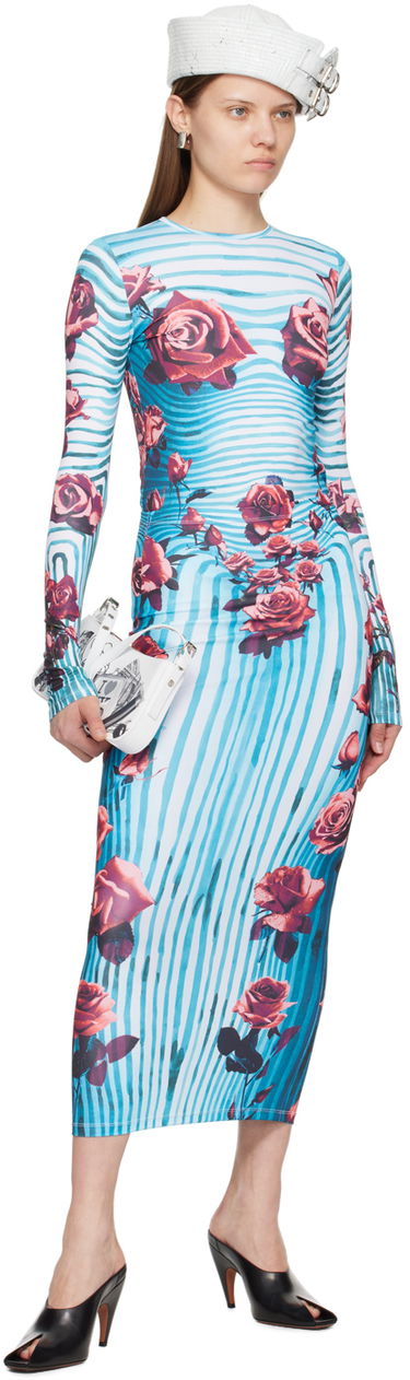Sukňa Jean Paul Gaultier Flower Print Maxi Skirt Modrá | 24/25-F-JU088-J551-503001, 3