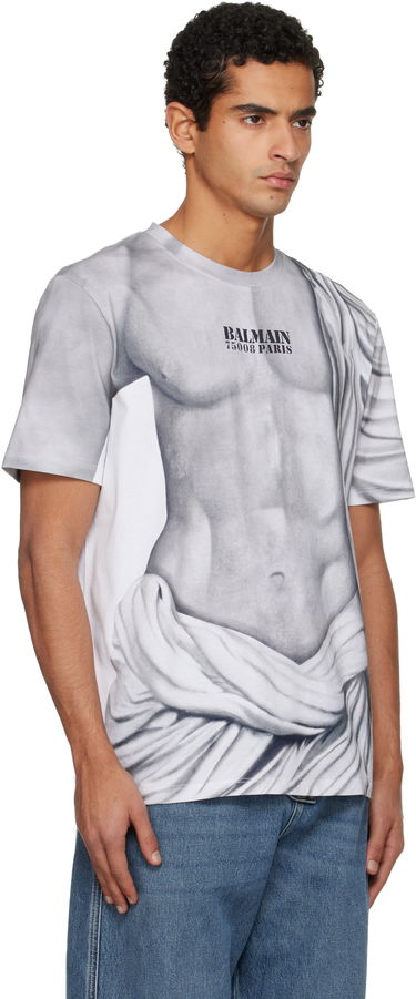Tričko Balmain Statue Print T-shirt Šedá | FH1EG000GF07, 1