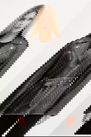 Bunda STAND STUDIO Stand Studio Leona Oversized Leather Jacket Čierna | 66547.7830, 0