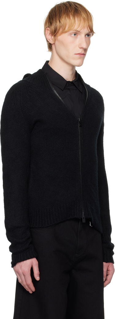 Sveter HELIOT EMIL HELIOT EMIL Inviola Cashmere Zip Hoodie Čierna | SS25_W_07_066_BLK01_CO, 1