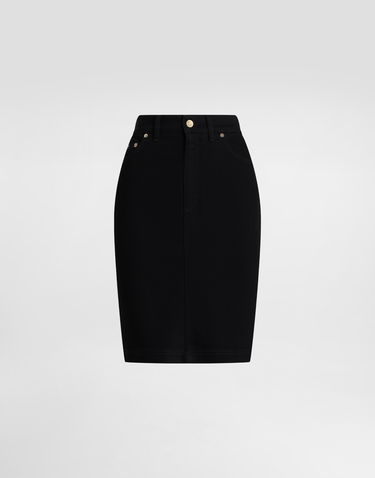 Sukňa Dolce & Gabbana Dolce & Gabbana Denim Midi Skirt Čierna | F4C14DG8MM5S9001, 0