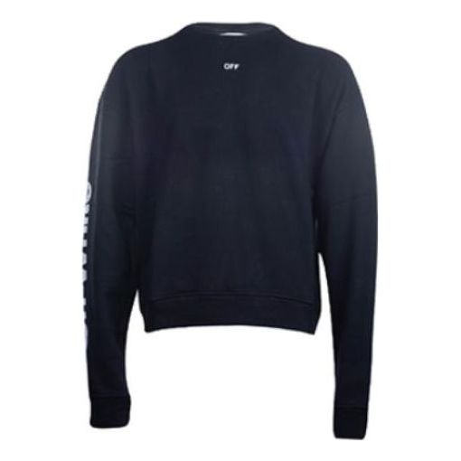 Sveter Off-White Printing Round Neck Sweatshirt Čierna | OMBA035S19D250171088