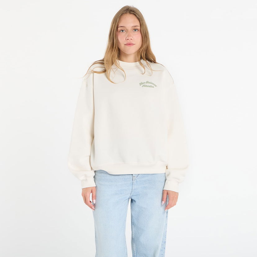 Mikina New Balance New Balance Linear Heritage Fleece Crew Sweatshirt Biela | WT53516PEF