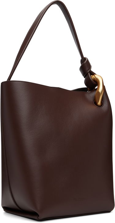 Tote bag JW Anderson JW Anderson 'The JWA Corner Bucket' Leather Tote with Sculptural Handle Hnedá | HB0737-LA0232, 4