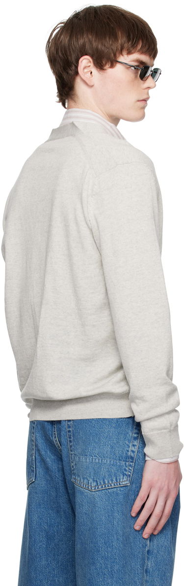 Sveter MAISON KITSUNÉ Maison Kitsuné Fox Head Patch Cardigan Šedá | PM00501KT1181, 2