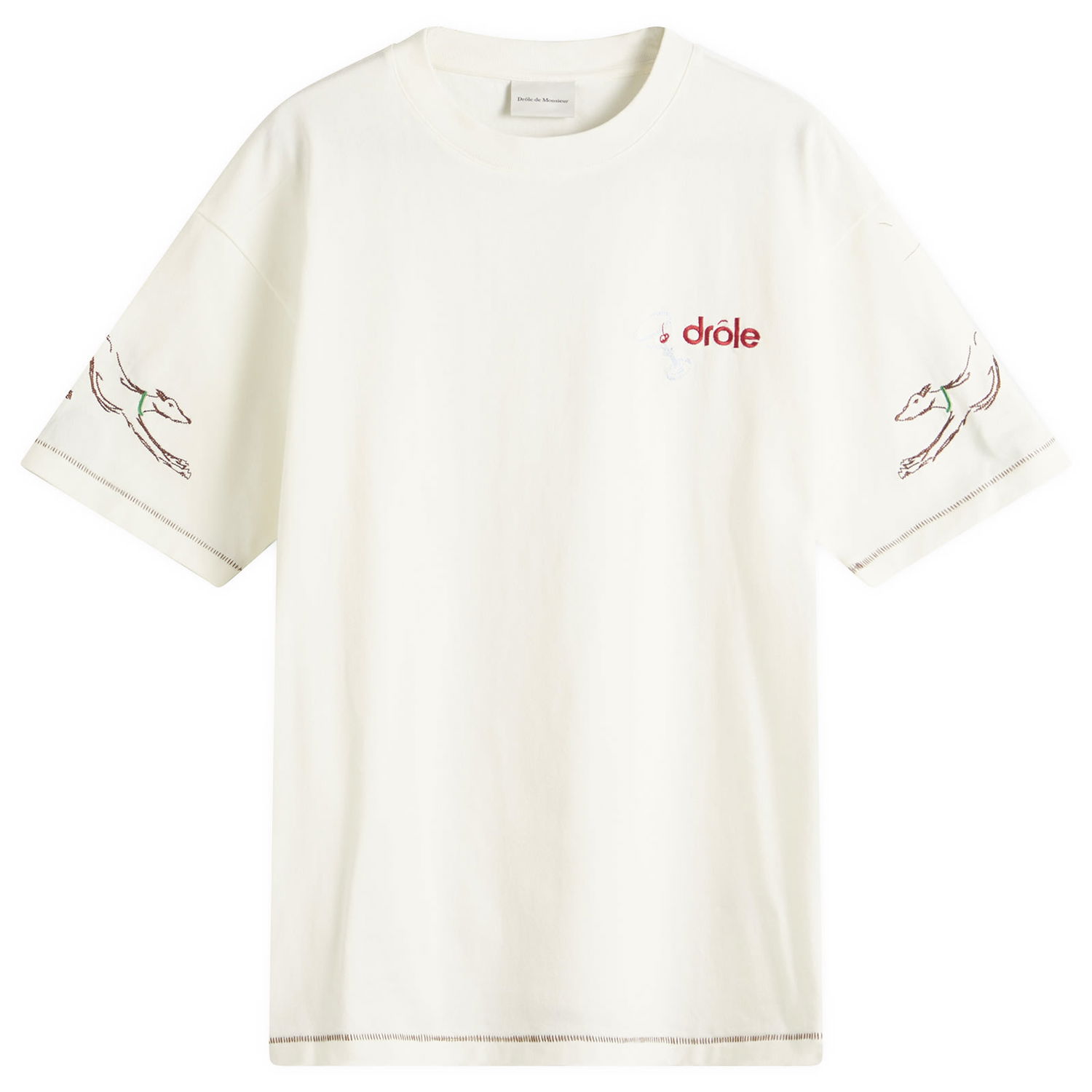 Tričko Drôle de Monsieur Club House T-Shirt, Size Large Biela | G-TS240-CO134-OW, 1