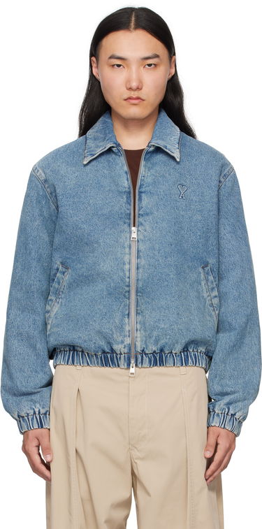 Bomber bunda AMI AMI Paris Ami de Coeur Denim Jacket Modrá | HJK043.DE0046, 0