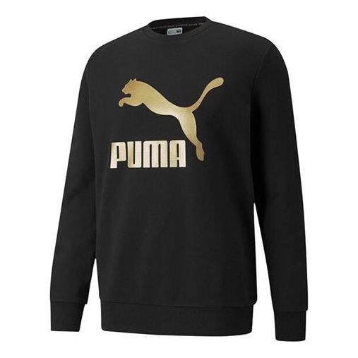 Sveter Puma Classics Logo Crew Bronzing Pullover Čierna | 531367-51