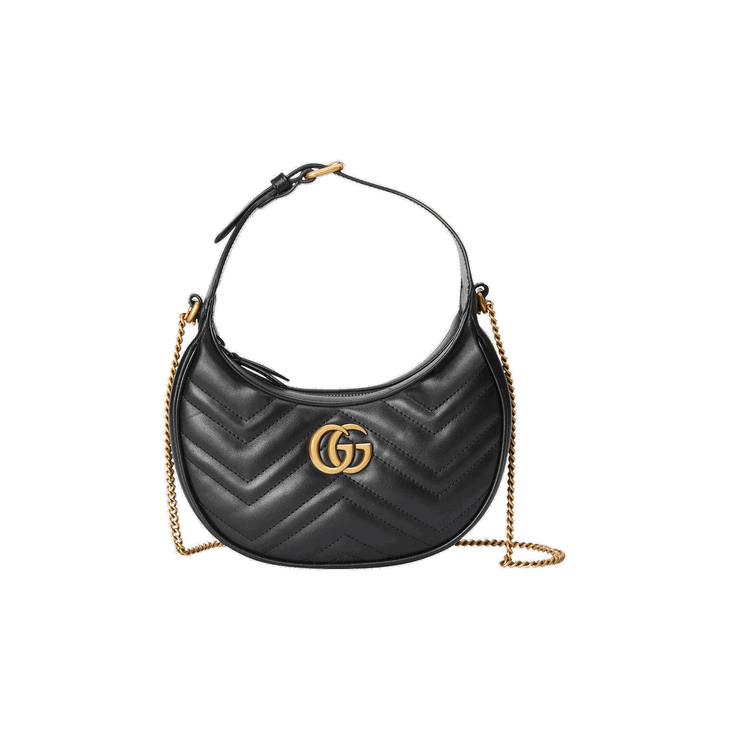 Kabelka Gucci GG Marmont Half-Moon-Shaped Mini Bag Čierna | 699514 DTDHT 1000, 0