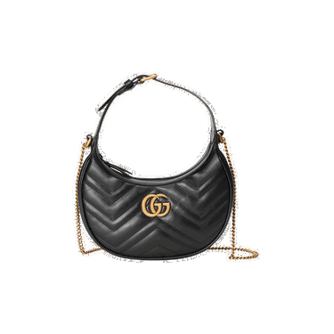 Kabelka Gucci GG Marmont Half-Moon-Shaped Mini Bag Čierna | 699514 DTDHT 1000, 0