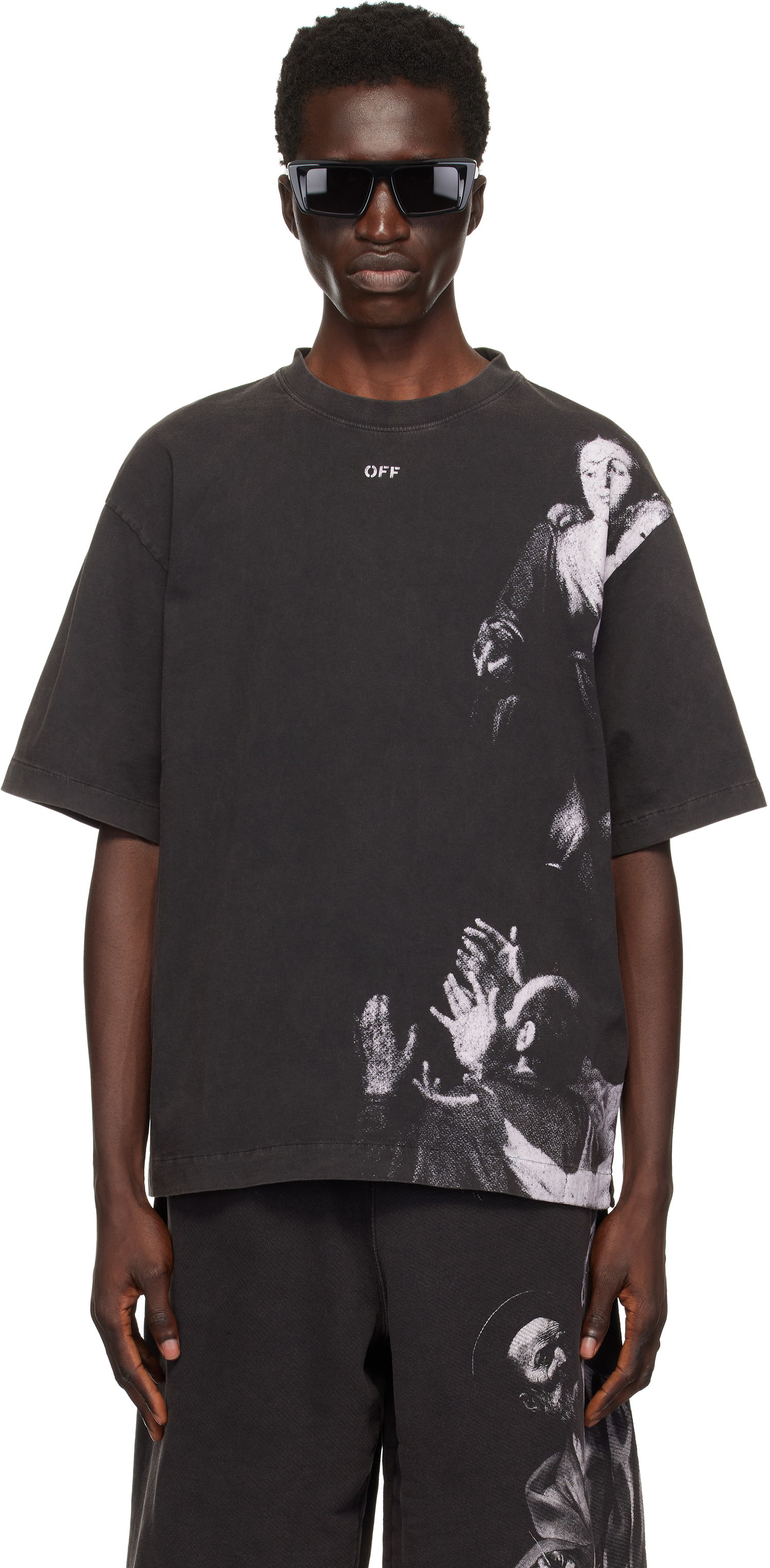 Tričko Off-White Blurred Mary Skate T-Shirt Čierna | OMAA120F24JER0091001, 0