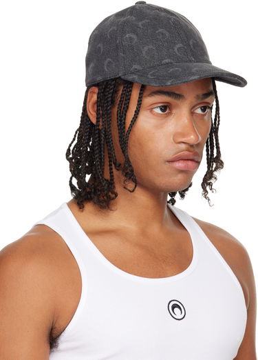 Šiltovka Marine Serre Moon Laser Denim Baseball Cap Šedá | UHG048ACDEN0006, 3