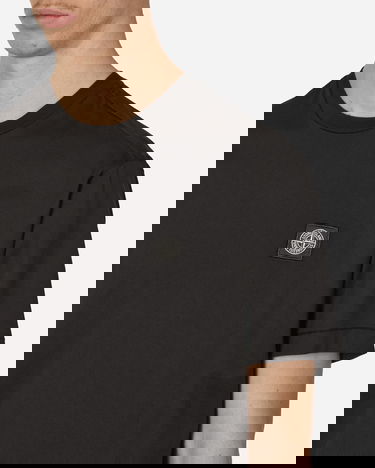 Tričko Stone Island Garment Dyed Logo T-Shirt Čierna | 801524113 A0029, 5