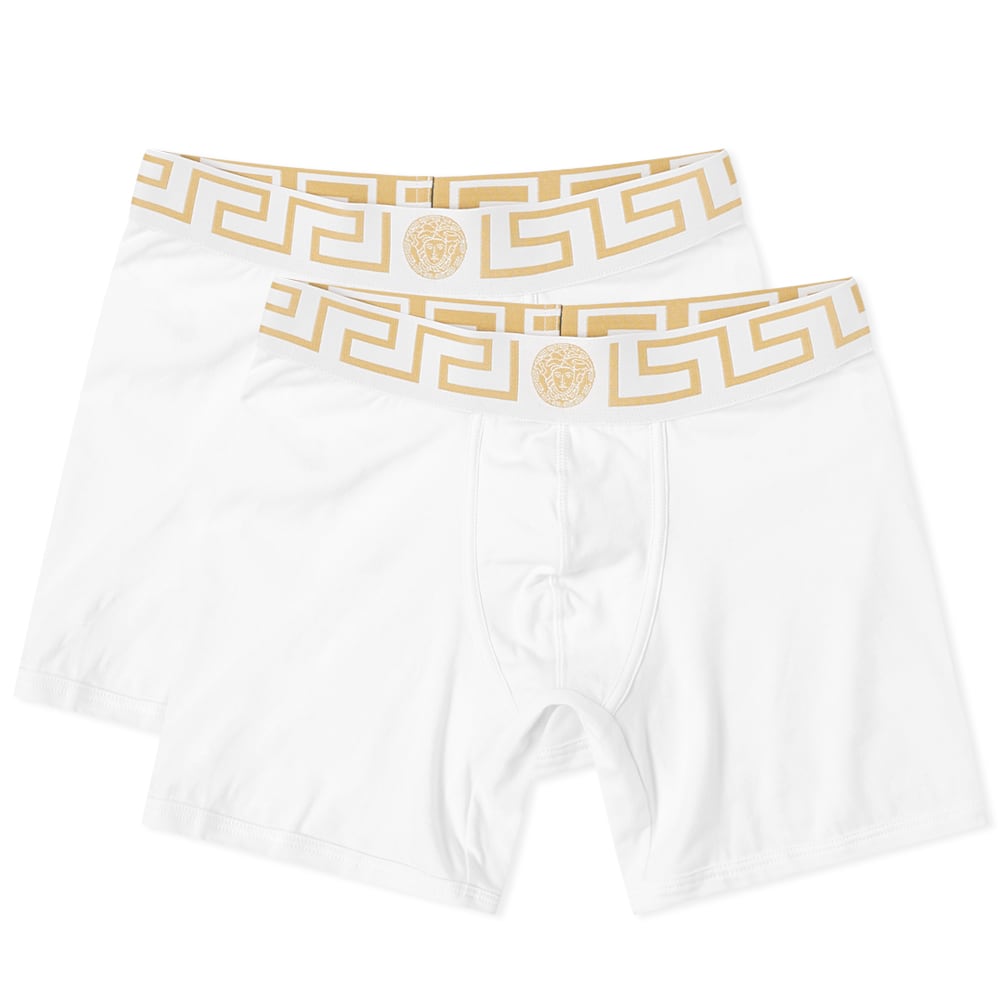 Boxerky Versace Greek Logo Waistband Boxer - 2 Pack Biela | AU10192-A232741-A81H, 0
