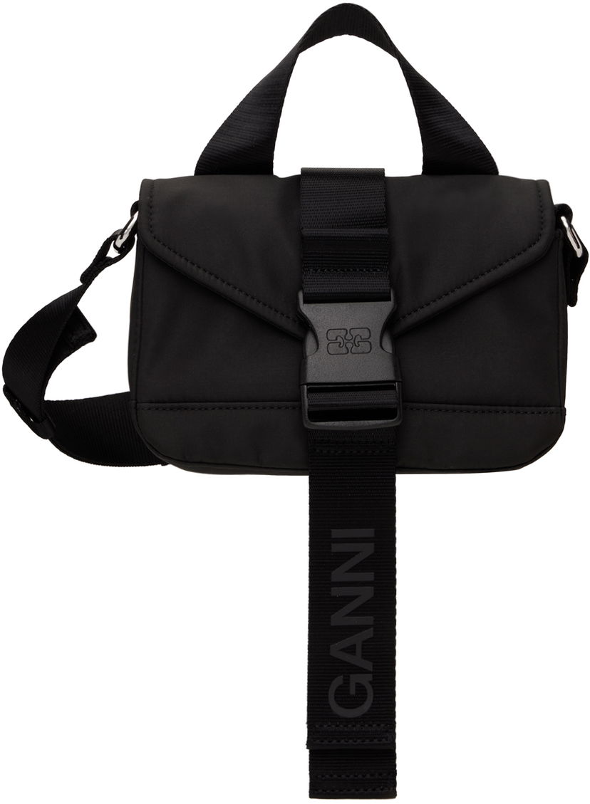 Kabelka GANNI Black Tech Mini Satchel Bag Čierna | A5228