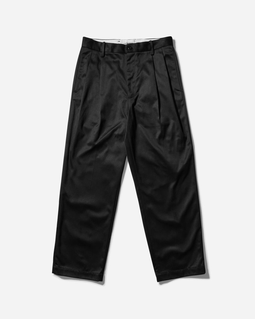 Nohavice WACKO MARIA Double Pleated Chino Trousers Čierna | 24FW-WMP-PT02 BLACK