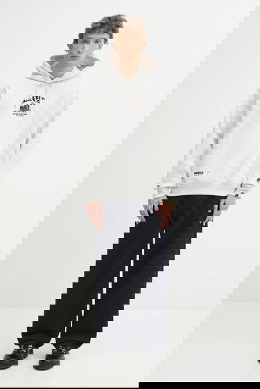 Mikina AAPE by A Bathing Ape Aaper Laper Apes and Planet Earth Graphic Hoodie Šedá | AAPSWMC370XAP, 4