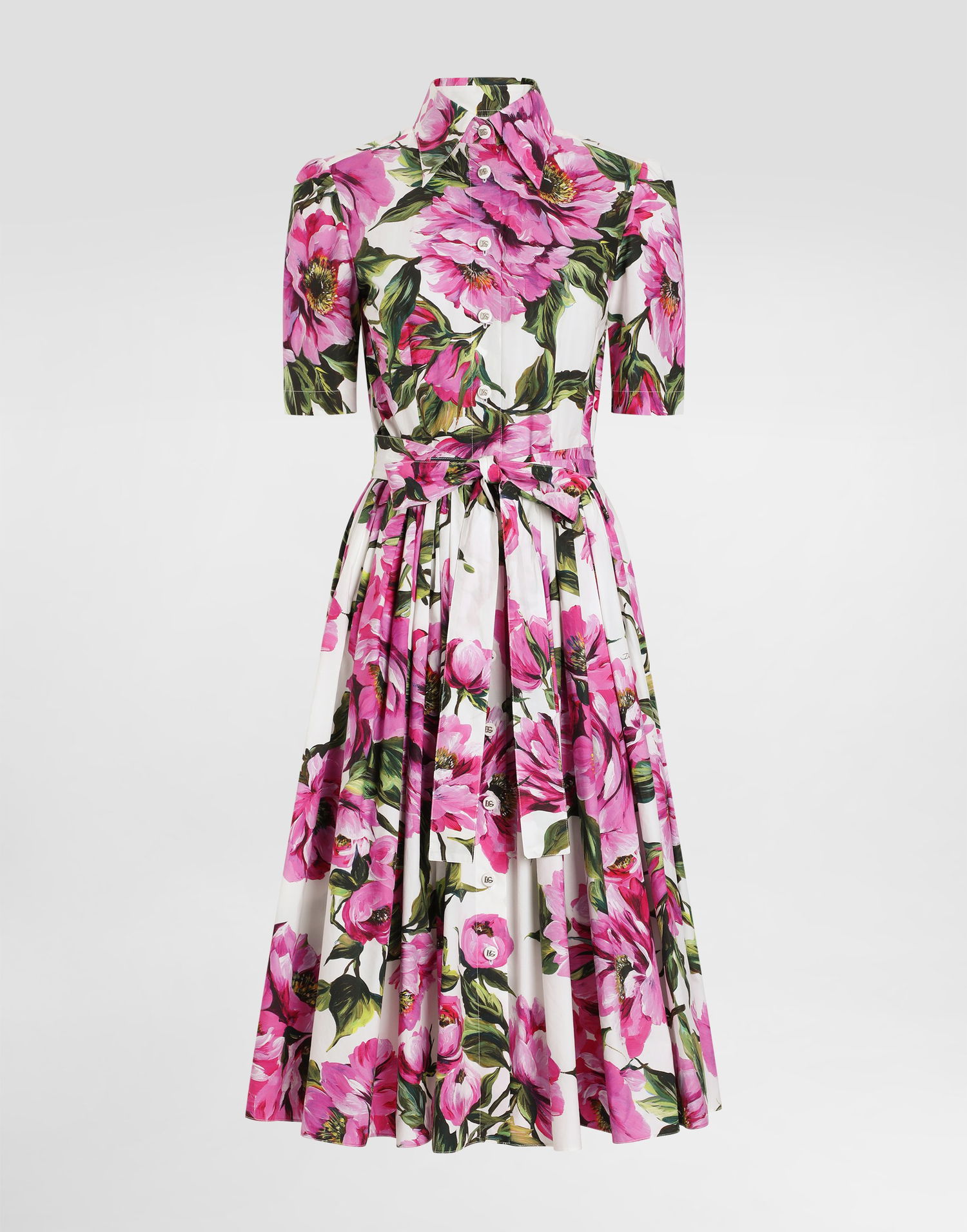 Šaty Dolce & Gabbana Dolce & Gabbana Cotton Jacquard Corset Dress with Floral Print Rôznofarebný | F6AGMTHS5S3HA5KR, 0