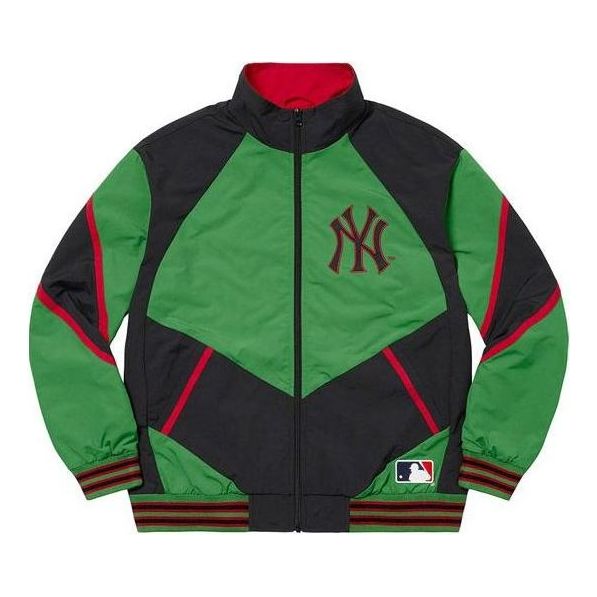 Vetrovka Supreme New York Yankees Track Jacket Zelené | SUP-FW21-150