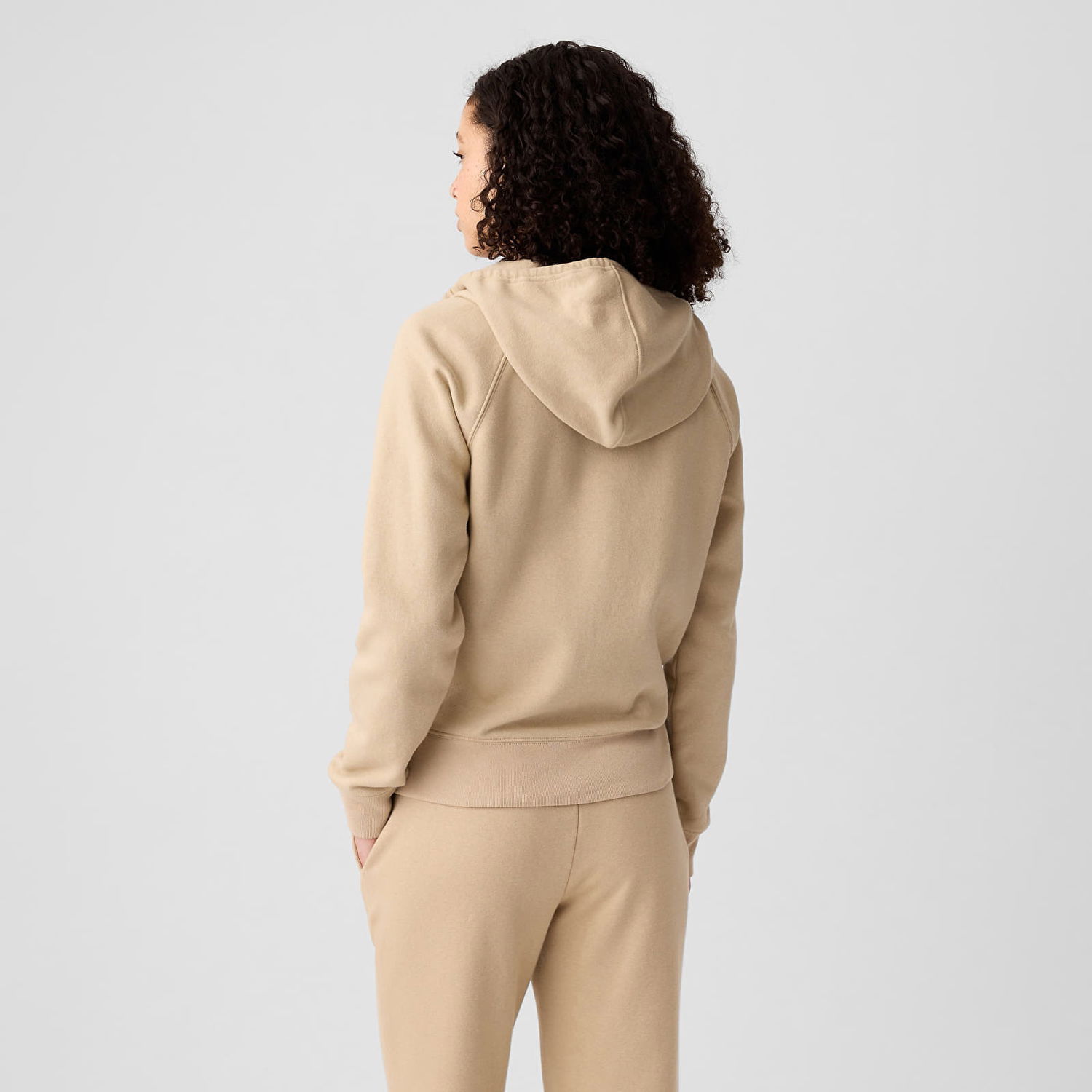 Mikina GAP Sweatshirt Logo Full Zip Hoodie Travertine M Béžová | 463503-35, 1