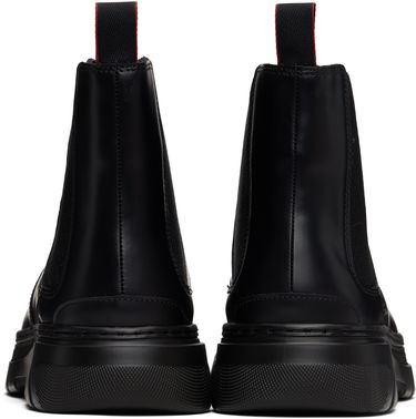 Tenisky a topánky BOSS Embossed-Logo Chelsea Boots Čierna | 50543764, 1