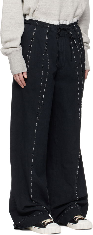 Nohavice Maison Margiela Maison Margiela Work-In-Progress Stitch Detail Trousers Čierna | S50KA0664 M35295, 1