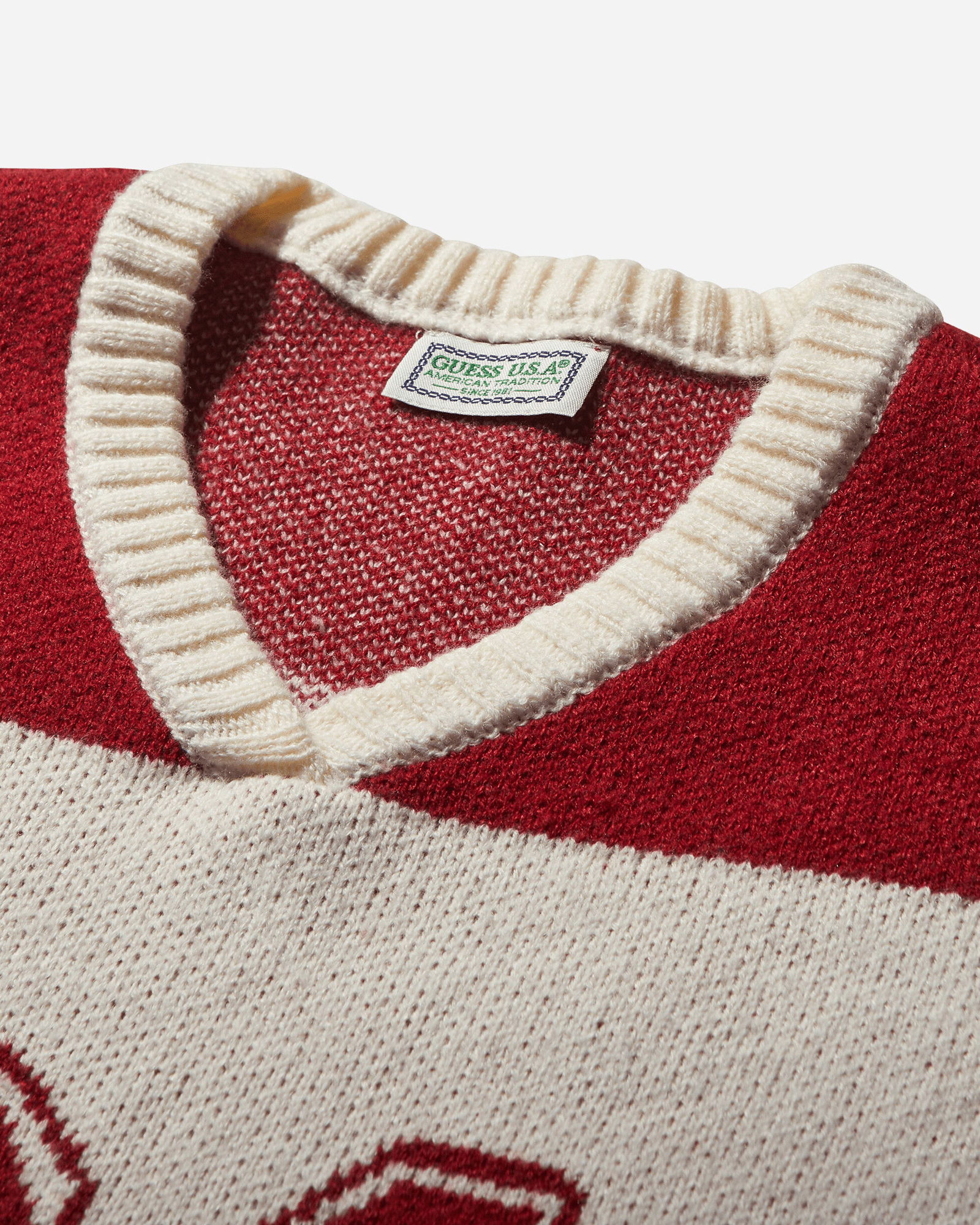 Football Jersey Sweater Petite Syrah / White