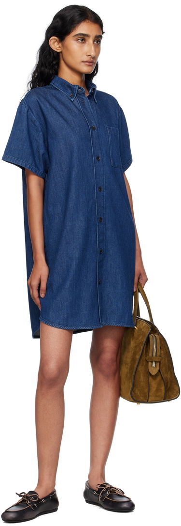 Šaty A.P.C. A.P.C. Ary Denim Minidress Modrá | COHAL-F35181, 3