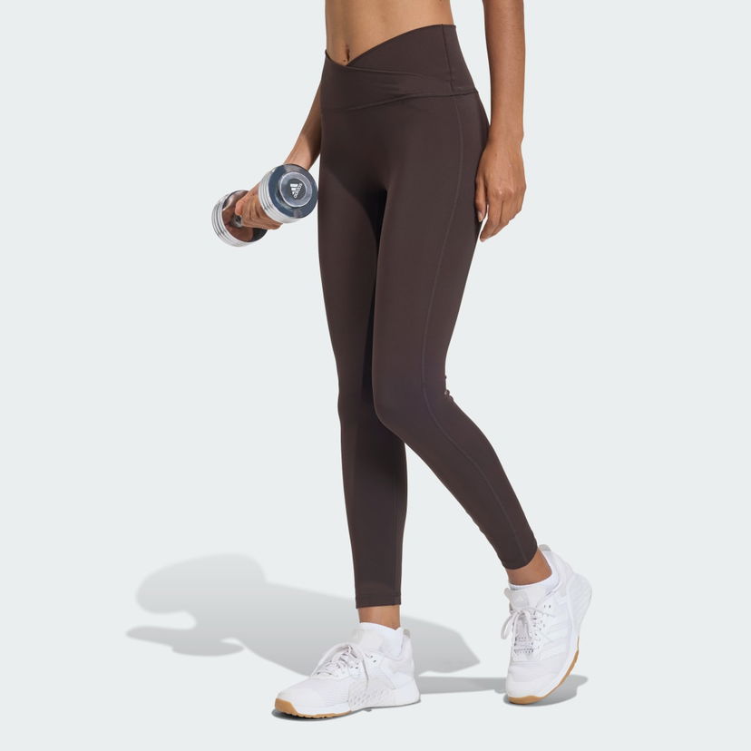 Legíny adidas Performance Studio All Me 7/8 X-Over Leggings Hnedá | KT3284