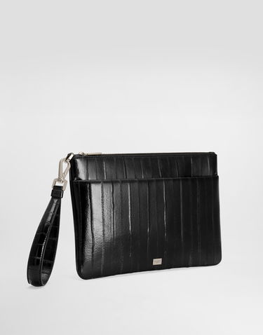 Kabelka Dolce & Gabbana Dolce & Gabbana Eel Skin Wristlet Clutch Čierna | BP3294A8M2480999, 1