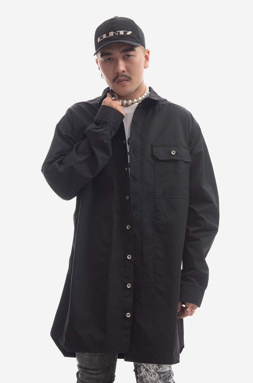 Košeľa Rick Owens Woven Jumbo Shirt Čierna | DU01C6753.MUEP3.BLACK, 0