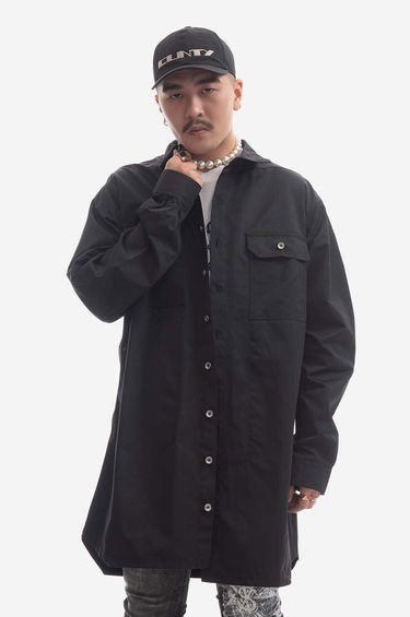 Košeľa Rick Owens Woven Jumbo Shirt Čierna | DU01C6753.MUEP3.BLACK, 0