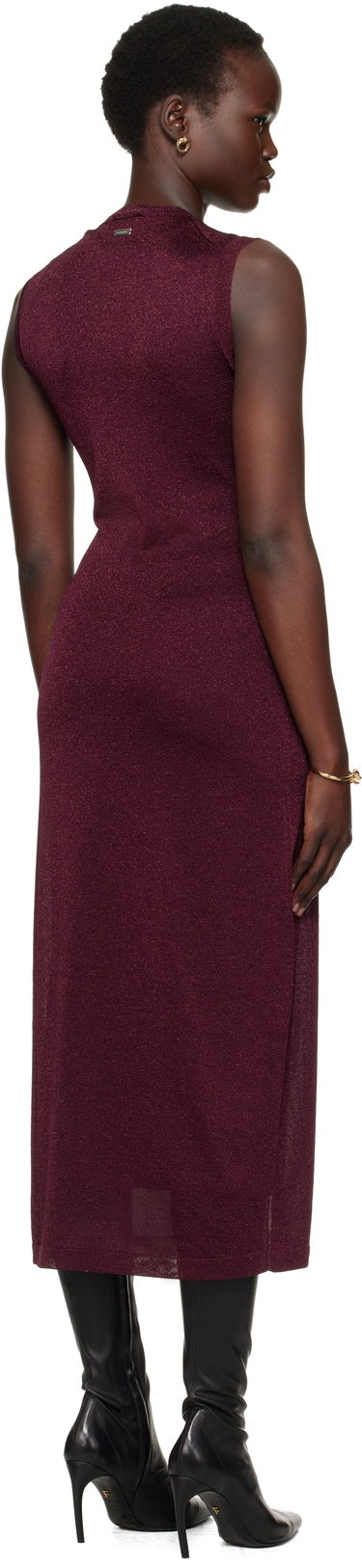 Šaty FERRAGAMO Salvatore Ferragamo Lurex Maxi Dress Vínová | 781280, 2