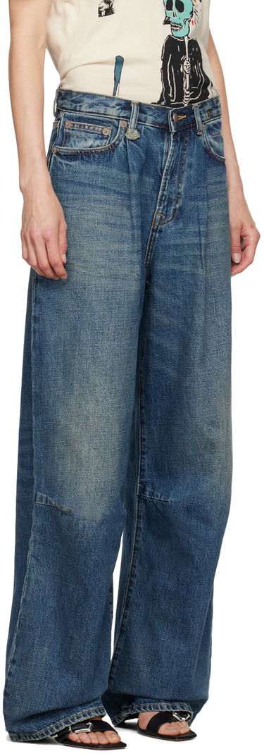 Džínsy R13 R13 Wayne Wide Leg Jeans Modrá | R13WD146-D207A, 1