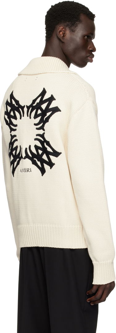 Sveter AMIRI AMIRI 'MA' Quad Zip Cardigan Biela | AMKNCD1061, 2