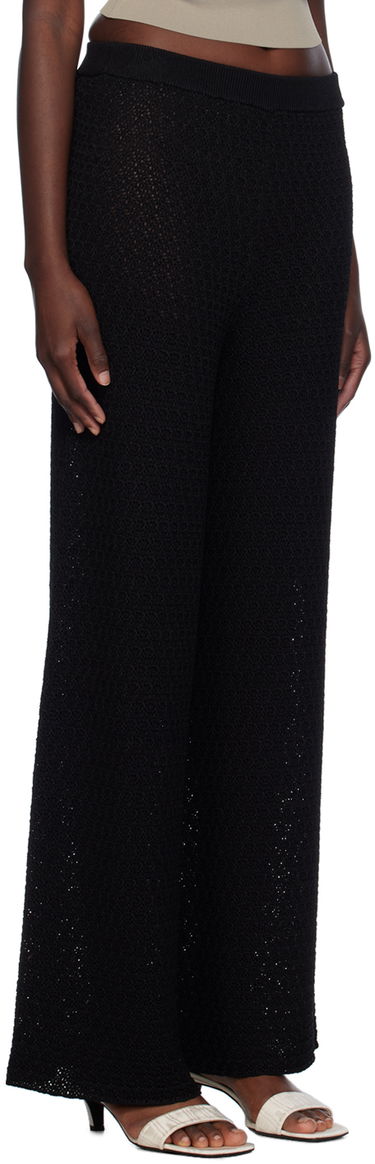 Nohavice TOTEME Wide-Leg Knit Trousers Čierna | 243-WRB0207-YA0040, 1