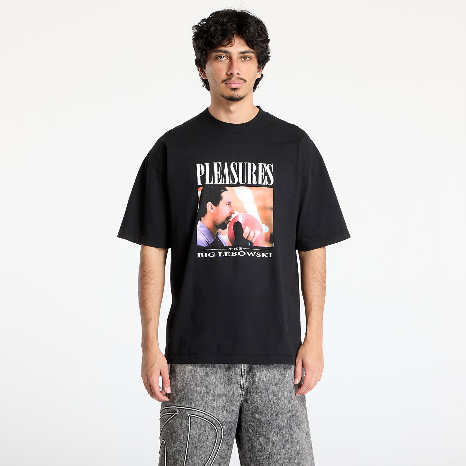 Tričko Pleasures PLEASURES The Big Lebowski Lick T-Shirt Čierna | P25SU057 BLACK, 0