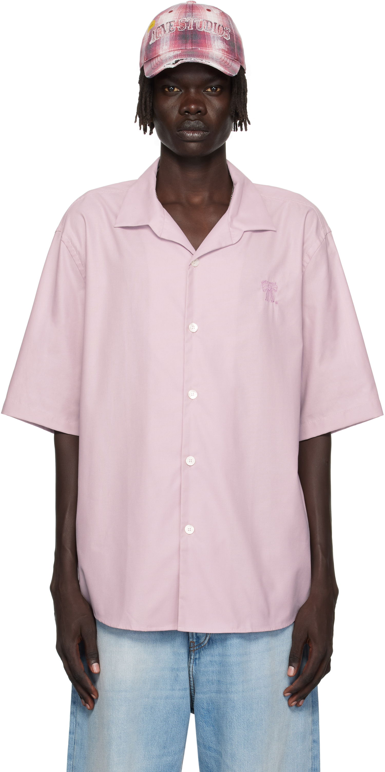Košeľa Acne Studios Acne Studios Button-Up Camp Collar Shirt Ružová | BB0634-, 0