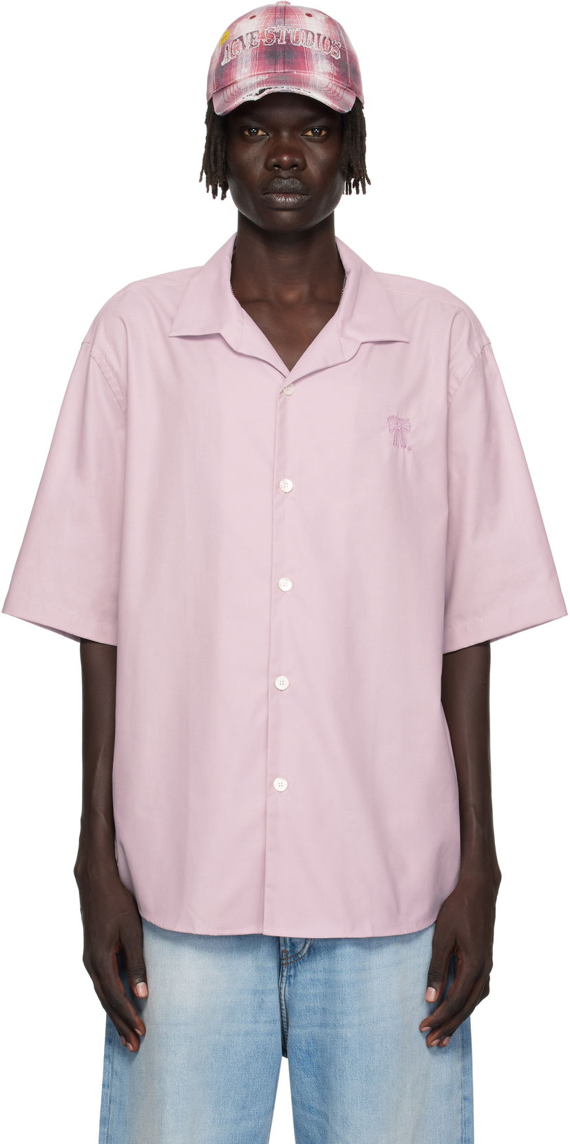 Košeľa Acne Studios Acne Studios Button-Up Camp Collar Shirt Ružová | BB0634-