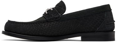 Tenisky a topánky Versace Croc-Effect Suede Loafers Čierna | 1013592_1A12292, 2