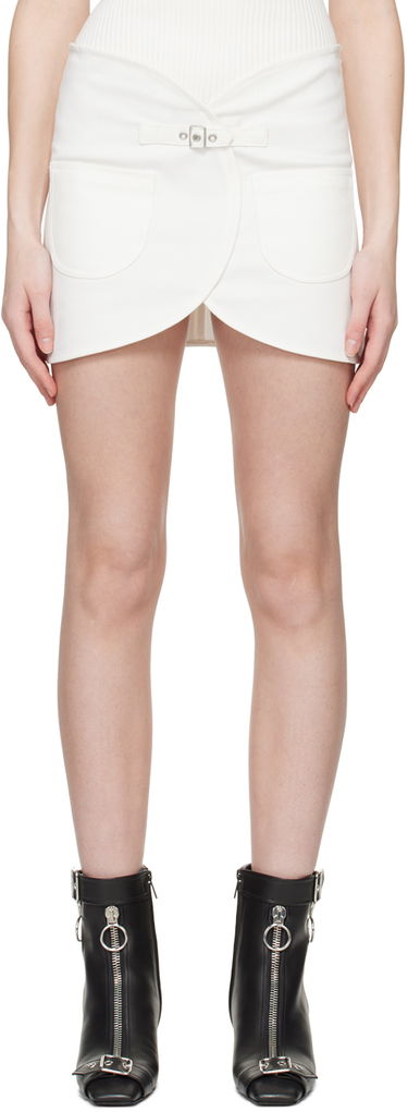 Sukňa Courrèges Courrèges Ellipse Denim Miniskirt Biela | 124DJU143DE0022, 0