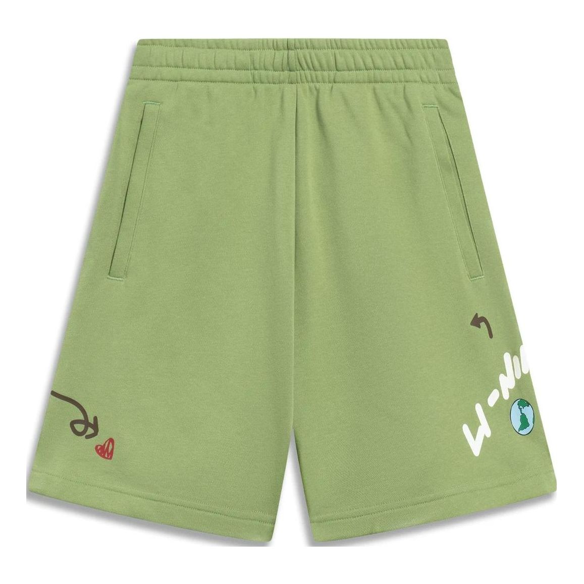 Šortky Li-Ning Graphic Print Shorts Zelené | AKST664-3, 0