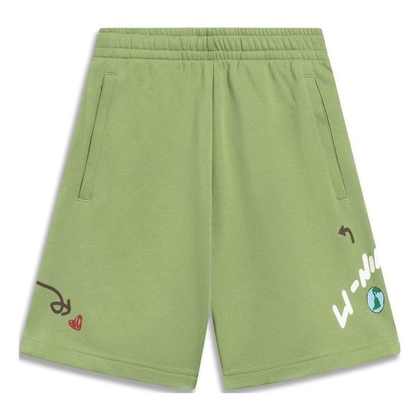Šortky Li-Ning Graphic Print Shorts Zelené | AKST664-3