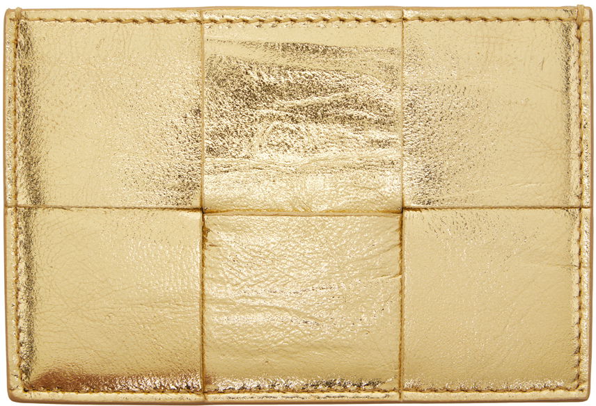 Peňaženka Bottega Veneta Cassette Leather Card Holder Žltá | 742693 V3IE4, 0