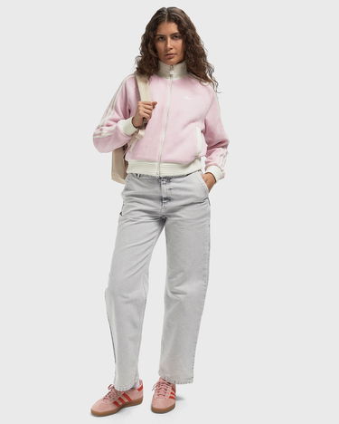 Bunda adidas Originals Velour Knit Full-Zip Track Top Ružová | KS7780, 1