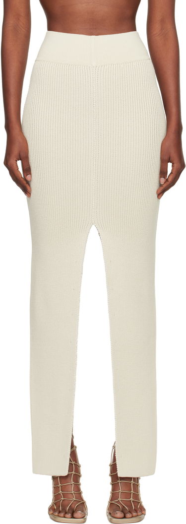 Sukňa Rick Owens Rick Owens Concordians Ribbed Knit Sliced Midi Skirt Biela | RO02E4671 KWVH, 0