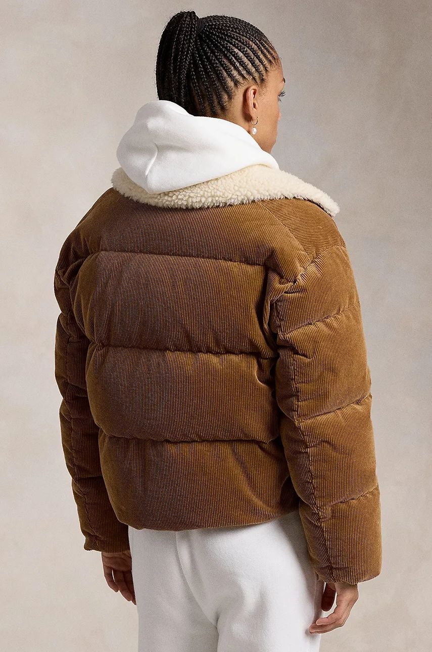 Prešívaná bunda Polo by Ralph Lauren Corduroy Puffer Jacket Hnedá | 211947668, 1