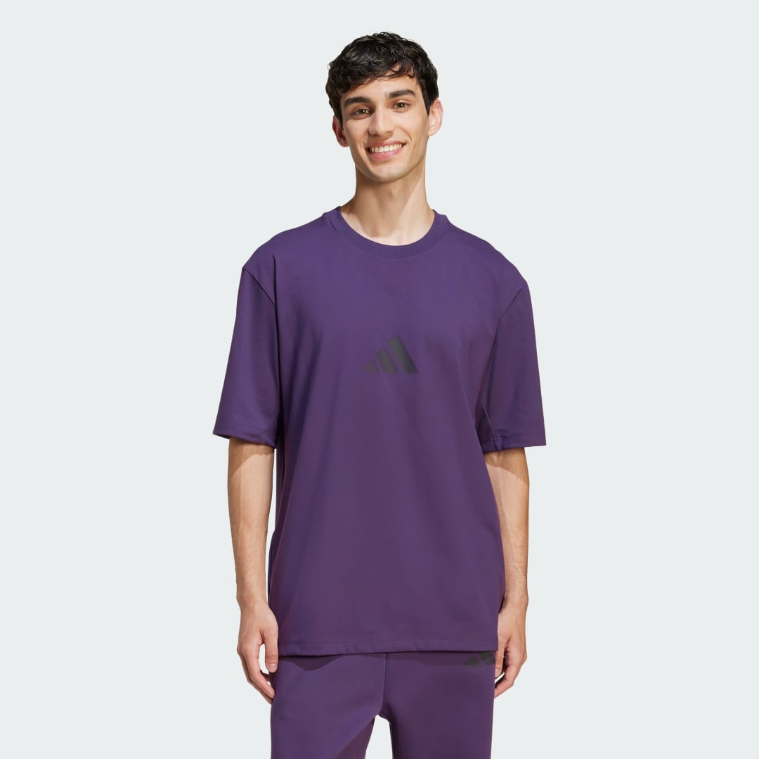 Tričko adidas Performance Z.N.E. Loose-Fit T-Shirt Fialová | JW4783, 0